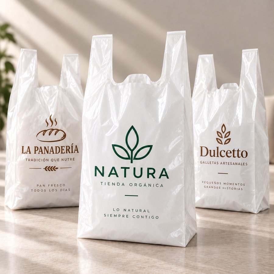Bolsas de Plástico tipo camiseta